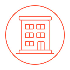 Image showing Residential buildings line icon.