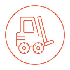 Image showing Forklift line icon.