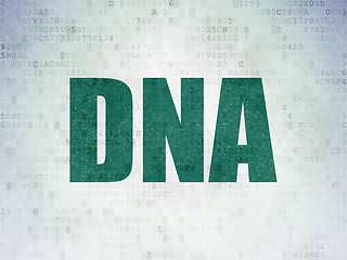 Image showing Healthcare concept: DNA on Digital Paper background