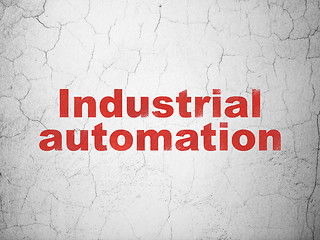 Image showing Manufacuring concept: Industrial Automation on wall background