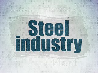 Image showing Manufacuring concept: Steel Industry on Digital Paper background