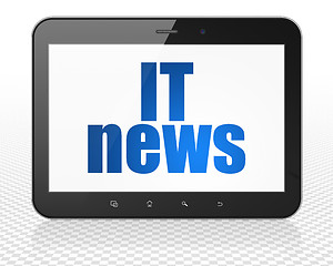 Image showing News concept: Tablet Pc Computer with IT News on display