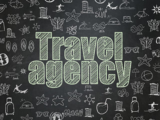 Image showing Travel concept: Travel Agency on School Board background