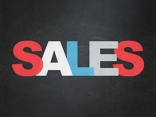 Image showing Advertising concept: Sales on School Board background