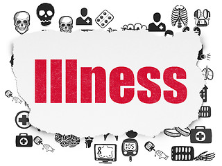 Image showing Health concept: Illness on Torn Paper background