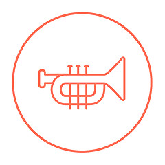 Image showing Trumpet line icon.