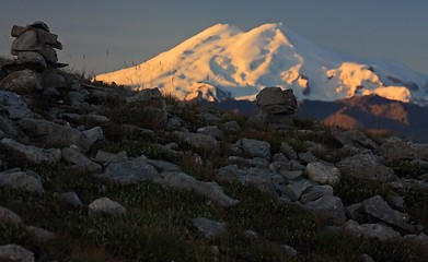 Image showing Sunrise in the mountains of the Caucasus