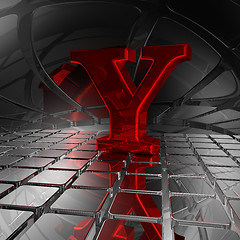Image showing y in futuristic space