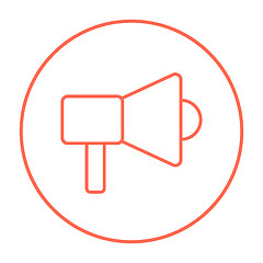 Image showing Mmegaphone line icon.