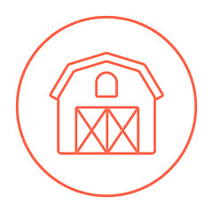 Image showing Farm building line icon.