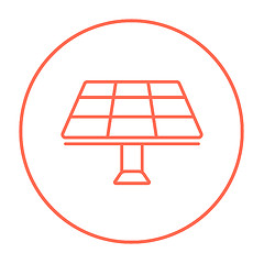 Image showing Solar panel line icon.