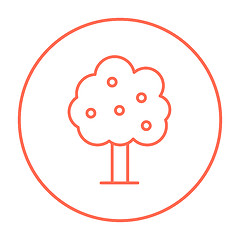 Image showing Fruit tree line icon.