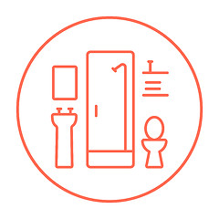 Image showing Bathroom line icon.