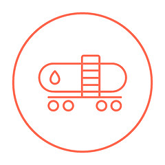 Image showing Oil tank line icon.