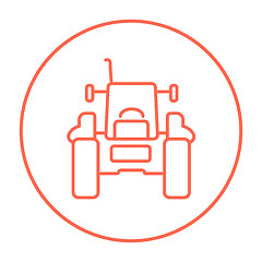 Image showing Tractor line icon.