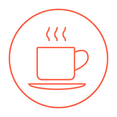 Image showing Cup of hot drink line icon.