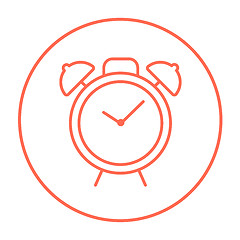 Image showing Alarm clock line icon.