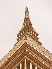 Image showing Retro looking Mole Antonelliana Turin