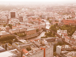 Image showing Berlin aerial view vintage