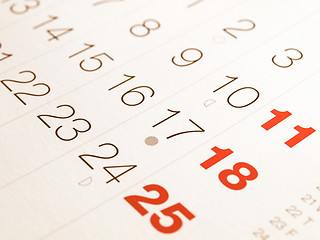 Image showing  Calendar vintage