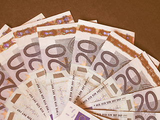 Image showing  Euro bank notes vintage