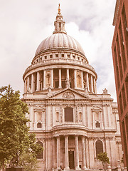 Image showing St Paul Cathedral, London vintage