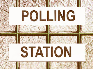 Image showing  Polling station vintage