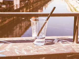 Image showing Retro looking Naviglio Grande Milan