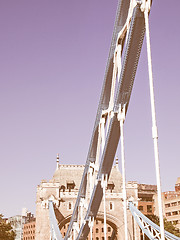 Image showing Tower Bridge London vintage