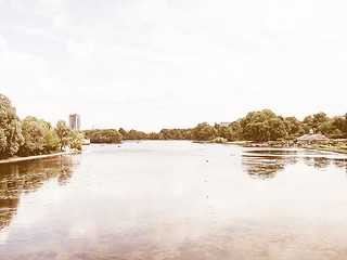 Image showing Serpentine lake, London vintage