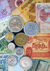 Image showing Coins gear on the money background