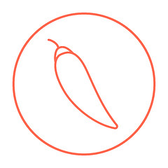 Image showing Chilli line icon.