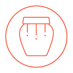 Image showing Drum instrument line icon.