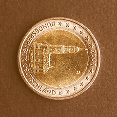 Image showing  Euro coins vintage