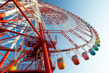 Image showing Ferris wheel and blue sky