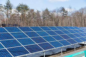 Image showing Solar panel in forest