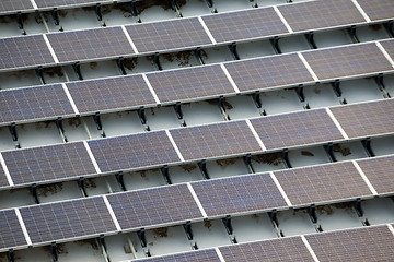 Image showing Solar power plant on roof top