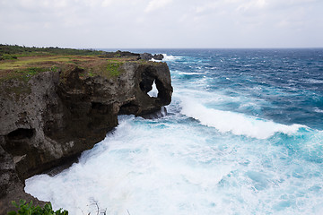 Image showing Manzamo Cape in Okinawa, Japan