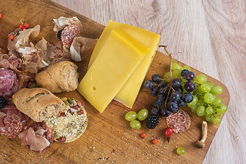 Image showing Food set on the table