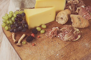 Image showing Food set on the table