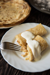 Image showing Fried tasty pancakes 