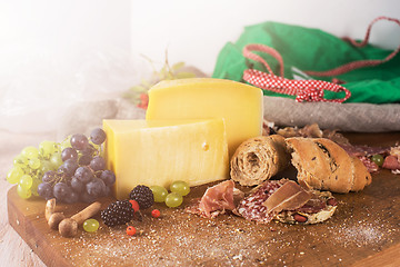 Image showing Food set on the table