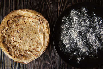 Image showing Fried tasty pancakes 