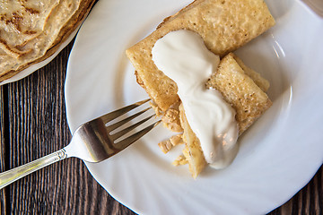 Image showing Fried tasty pancakes 