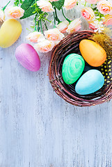 Image showing decorative painted Easter eggs