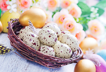 Image showing decorative painted Easter eggs