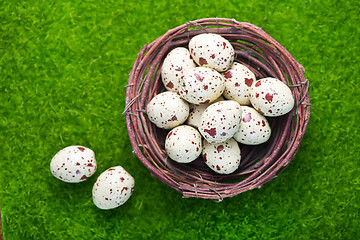 Image showing decorative painted Easter eggs