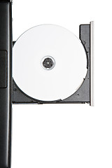 Image showing cd or dvd in laptop drive