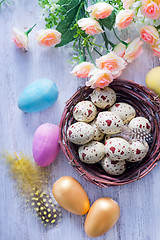 Image showing decorative painted Easter eggs