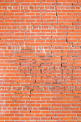 Image showing brick wall cracks